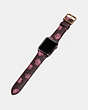 COACH®,APPLE WATCH® STRAP WITH PRINTS,Leather,Rose Print,Angle View
