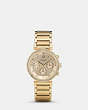 COACH®,1941 SPORT GOLD PLATED BRACELET WATCH,Metal,Gold,Front View