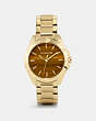 COACH®,TRISTEN COLOR DIAL WATCH,Metal,TIGER EYE,Front View