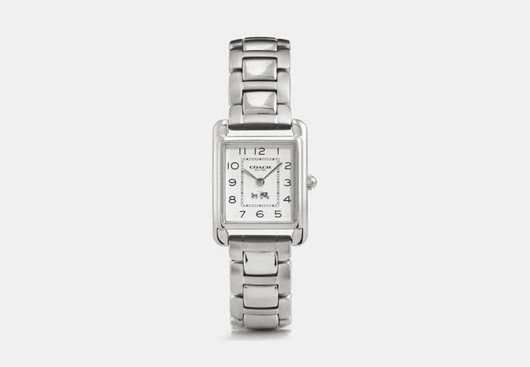 COACH®,PAGE STAINLESS STEEL BRACELET WATCH,Metal,Stainless Steel,Front View