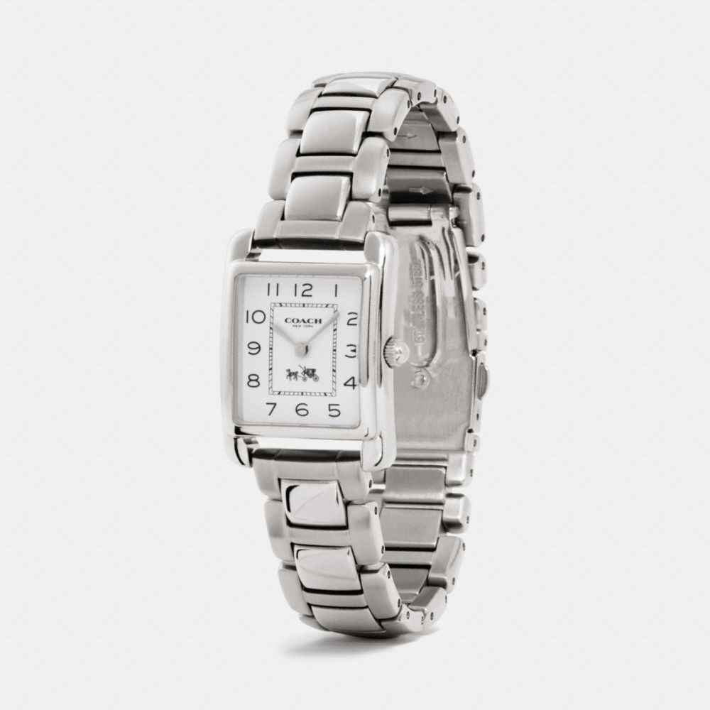 COACH®,MONTRE-BRACELET EN ACIER INOXYDABLE PAGE,Métal,Acier inoxydable,Angle View