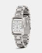 COACH®,PAGE STAINLESS STEEL BRACELET WATCH,Metal,Stainless Steel,Angle View