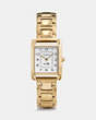 COACH®,PAGE GOLD PLATED BRACELET WATCH,Metal,Gold,Front View