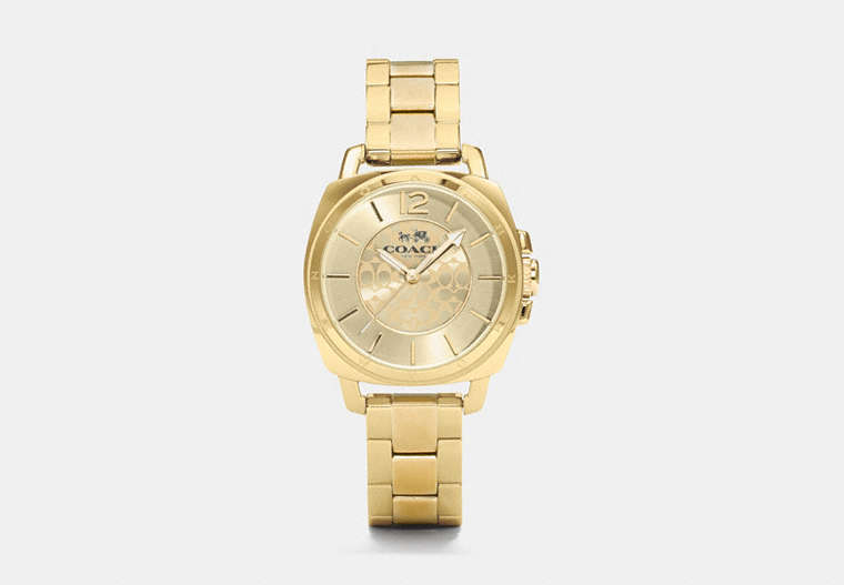 Boyfriend Small Gold Plated Bracelet Watch