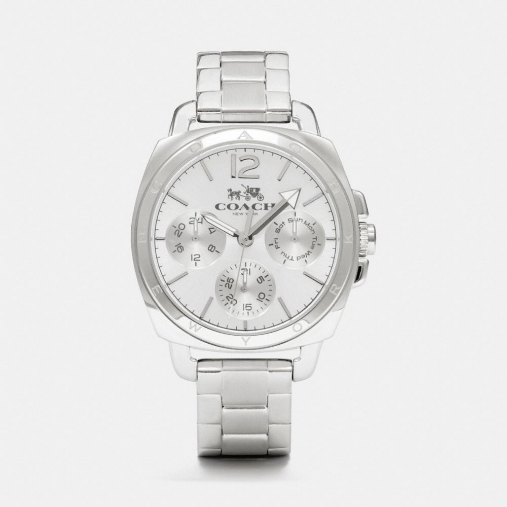 Coach boyfriend watch silver new arrivals