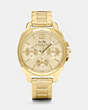 Boyfriend 38 Mm Gold Plated Multifunction Bracelet Watch