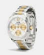 Boyfriend 38 Mm Two Tone Multifunction Bracelet Watch