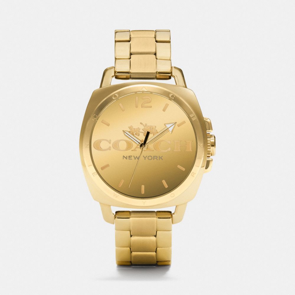 Boyfriend 40 Mm Gold Plated Bracelet Watch