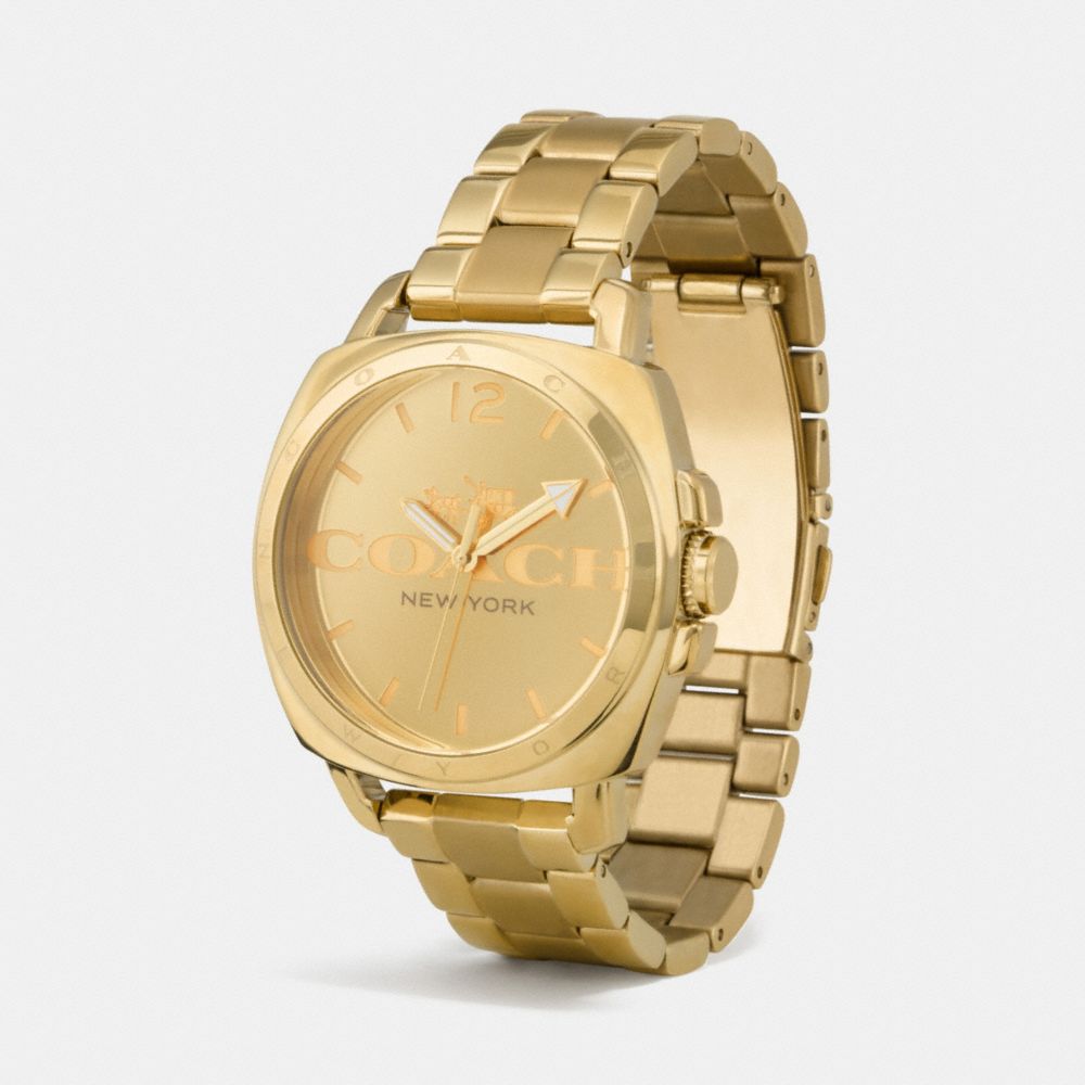 Boyfriend 40 Mm Gold Plated Bracelet Watch