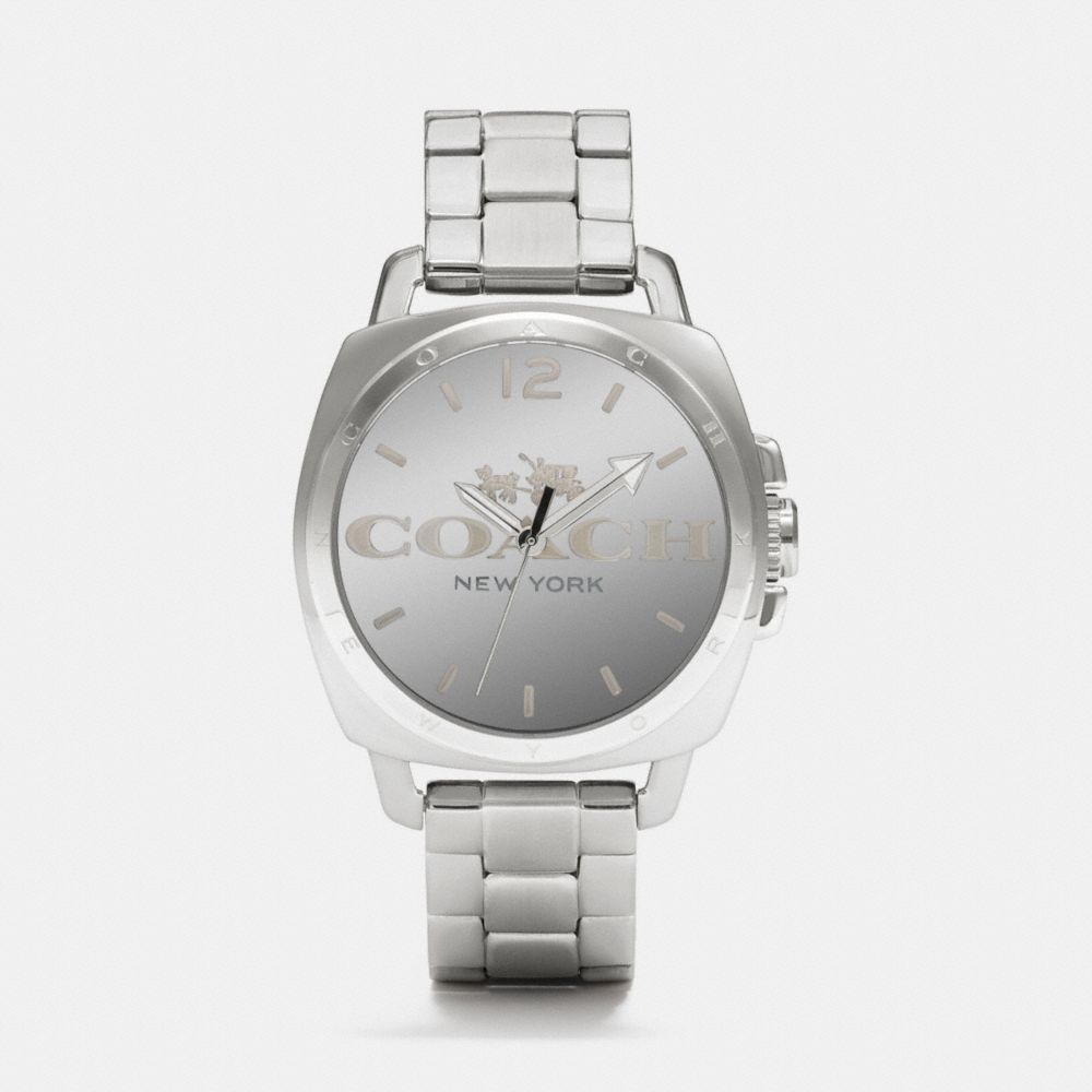 COACH®,BOYFRIEND 40MM STAINLESS STEEL BRACELET WATCH,Metal,Stainless Steel,Front View