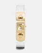 Coach Swagger Gold Plated Double Turnlock Strap Watch