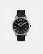 COACH®,DELANCEY SLIM WATCH, 40MM,Leather,Signature C,Front View