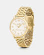 COACH®,DELANCEY WATCH, 36MM,Metal,Gold,Angle View