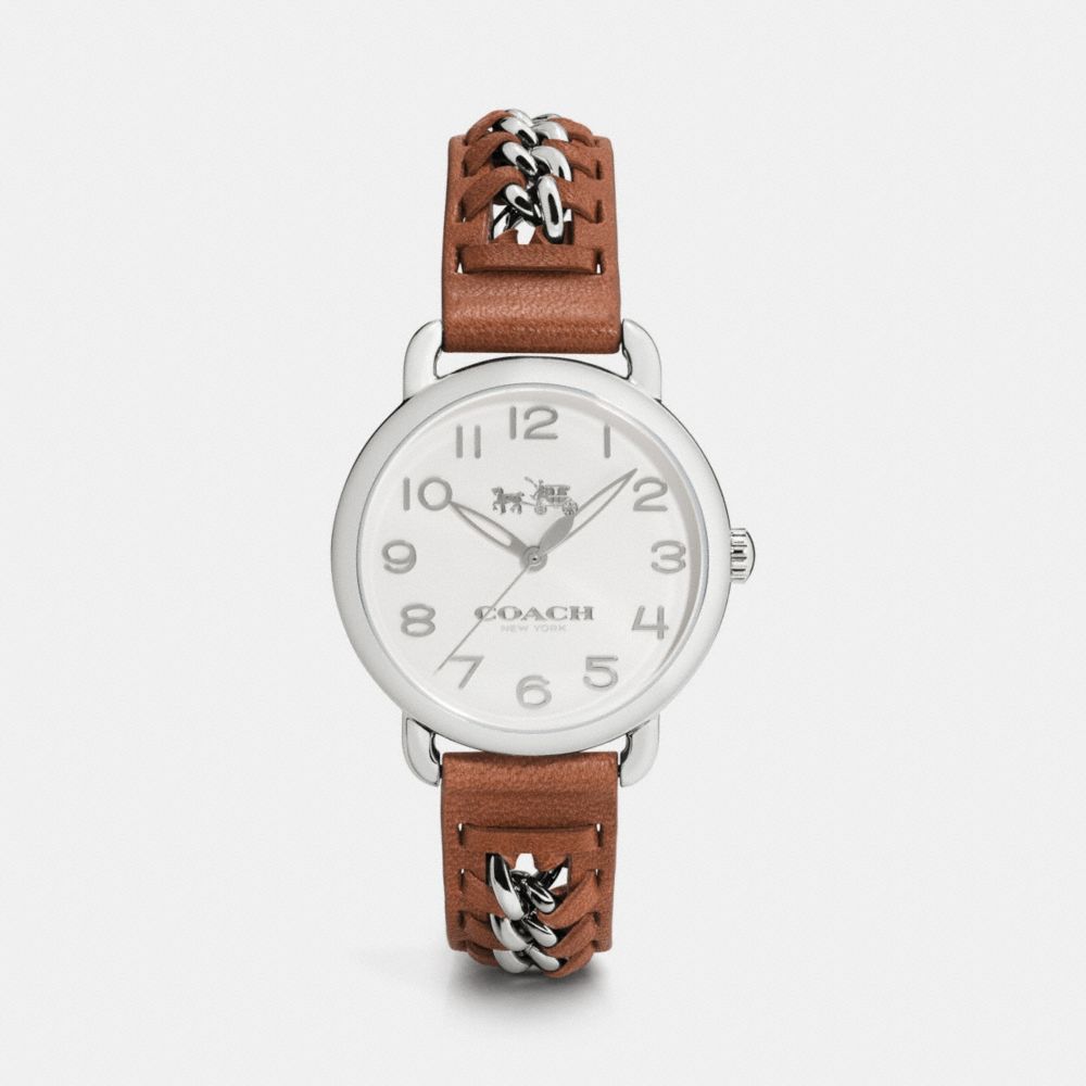 Leather on sale chain watch