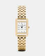 COACH®,THOMPSON GOLD PLATED BRACELET WATCH,Metal,Gold,Front View
