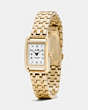 COACH®,THOMPSON GOLD PLATED BRACELET WATCH,Metal,Gold,Angle View