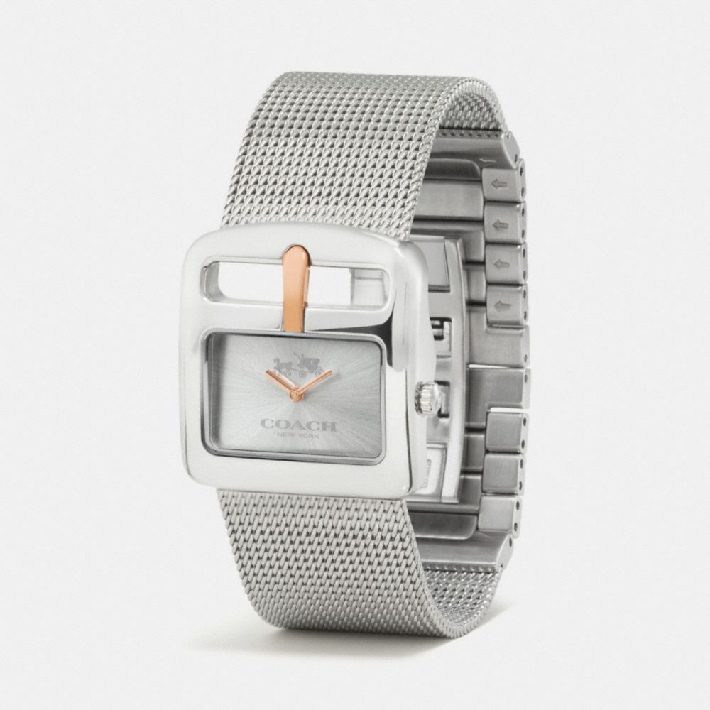 Buckle Stainless Steel Mesh Bracelet Watch