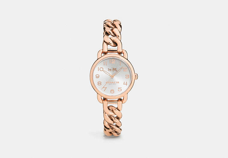 Delancey 28 Mm Rose Gold Plated Chain Link Bracelet Watch