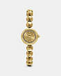 Rivet Gold Plated Studded Bracelet Watch