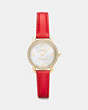 Delancey Gold Plated Mother Of Pearl Set Strap Watch