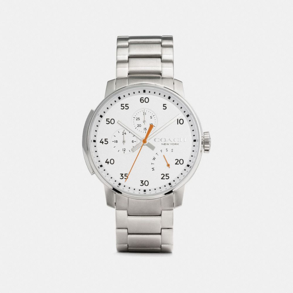 COACH®,BLEECKER WATCH, 42MM,Metal,Stainless Steel,Front View