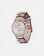 COACH®,DELANCEY WATCH WITH FLORAL APPLIQUE, 36MM,Leather,Chalk Multi/Pale Blush,Angle View