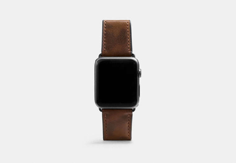 COACH®,APPLE WATCH® STRAP WITH CAMO PRINT,Leather,SURPLUS,Front View