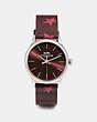 COACH®,RUBY WATCH, 32MM,Leather,OXBLOOD,Front View