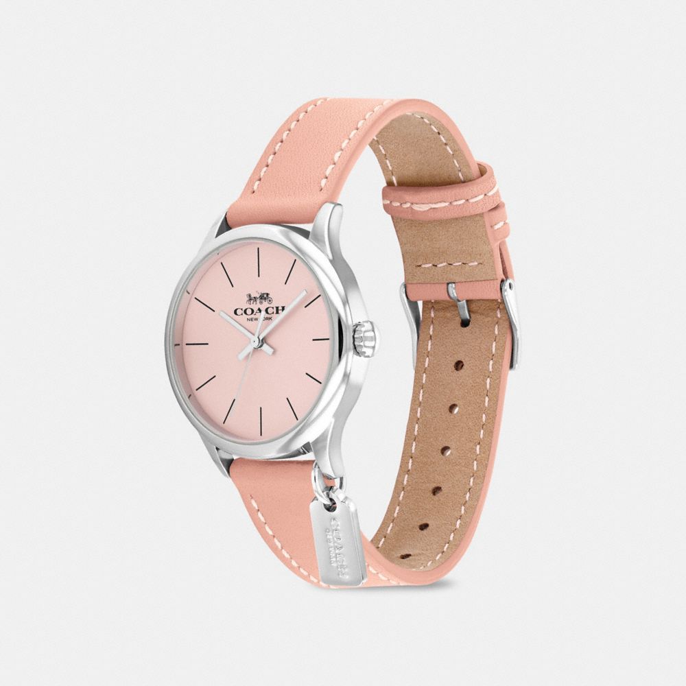 COACH®,MONTRE RUBY, 32 MM,PVC,Rose fard.,Angle View