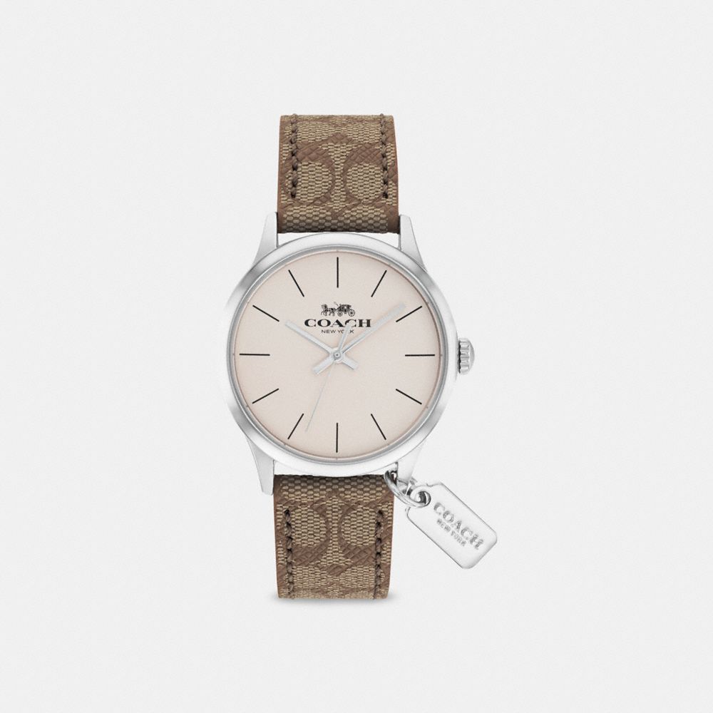 COACH®,RUBY WATCH, 32MM,KHAKI,Front View