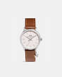 COACH®,RUBY WATCH, 32MM,Saddle,Front View