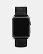 COACH®,APPLE WATCH® STRAP,Leather,Black,Front View