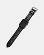 COACH®,APPLE WATCH® STRAP,Leather,Black,Angle View