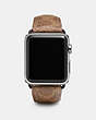 COACH®,APPLE WATCH® STRAP IN SIGNATURE CANVAS,Leather,KHAKI,Front View
