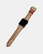 COACH®,APPLE WATCH® STRAP IN SIGNATURE CANVAS,Leather,KHAKI,Angle View