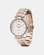 COACH®,PARK WATCH, 34MM,Metal,Carnation Gold,Angle View