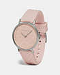 COACH®,PERRY WATCH, 36MM,Rubber,Ice Pink,Angle View