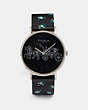 COACH®,PERRY WATCH, 36MM,Leather,Black,Front View