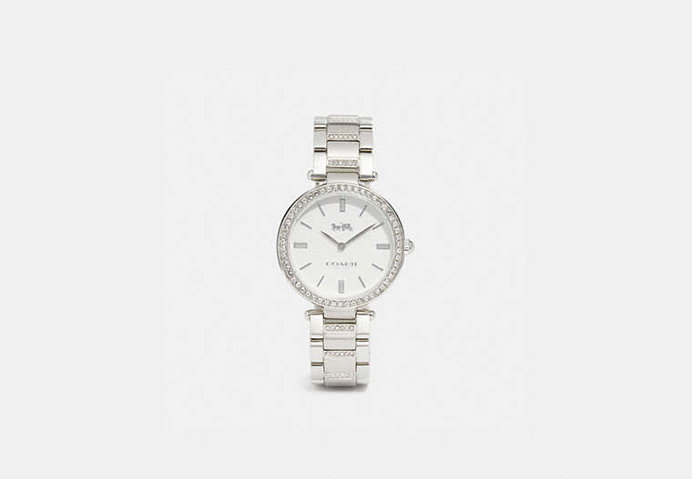 COACH®,PARK WATCH, 34MM,Metal,Stainless Steel,Front View
