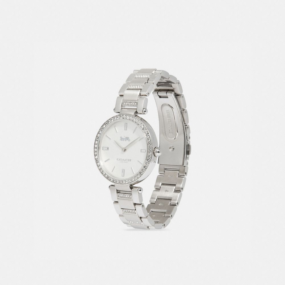 COACH®,PARK WATCH, 34MM,Metal,Stainless Steel,Angle View