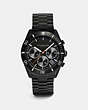 COACH®,THOMPSON SPORT WATCH, 41MM,Metal,Black,Front View
