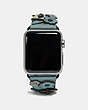 COACH®,APPLE WATCH® STRAP WITH CRYSTAL TEA ROSE,Leather,SAGE,Front View