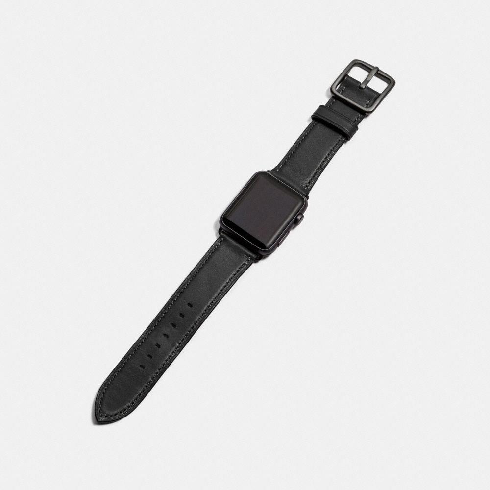 COACH®,APPLE WATCH® STRAP, 42MM,Black,Angle View