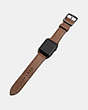 COACH®,APPLE WATCH® STRAP, 42MM,Leather,Dark Saddle,Angle View