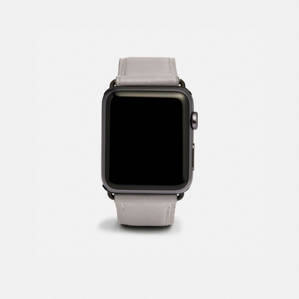 COACH®,APPLE WATCH® STRAP, 42MM,DOVE GREY,Front View