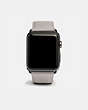 COACH®,APPLE WATCH® STRAP, 42MM,Leather,DOVE GREY,Front View