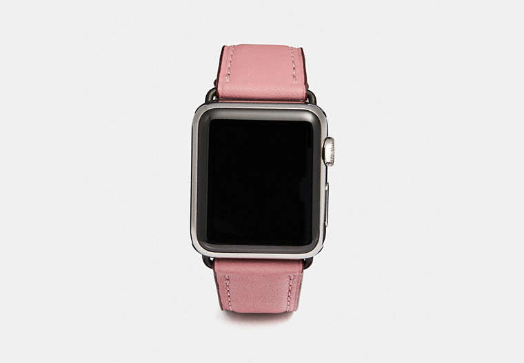 COACH®,APPLE WATCH® STRAP, 38MM,Leather,Light Blush,Front View