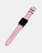COACH®,APPLE WATCH® STRAP, 38MM,Leather,Aurora sparkling silver,Angle View