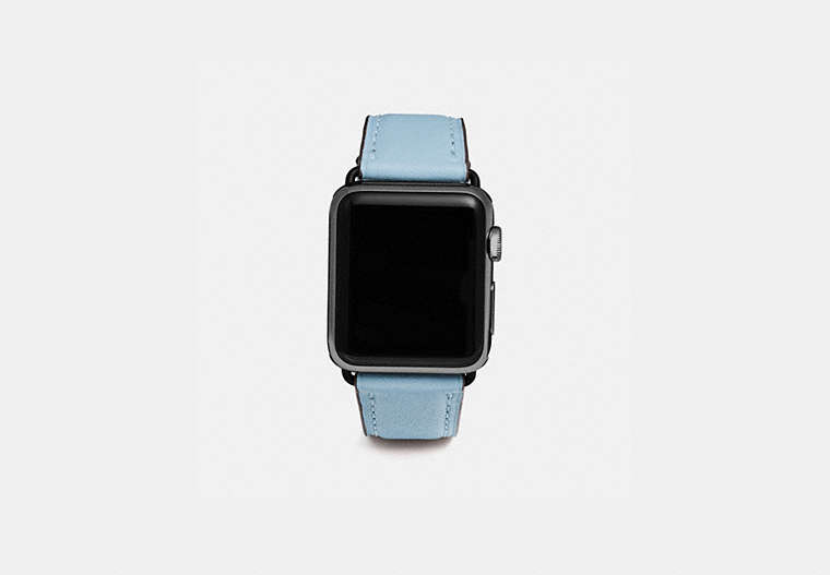 COACH®,APPLE WATCH® STRAP, 38MM,Leather,Waterfall,Front View image number 0
