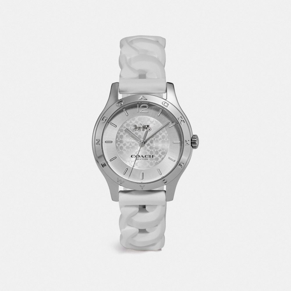 COACH®,MADDY WATCH, 34MM,White,Front View
